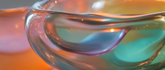 Poster - Floating elegance of blown glass with smooth curves and vibrant colors