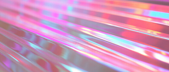 Aufkleber - Vibrant brushed aluminum texture with neon glow and fine lines in contemporary design