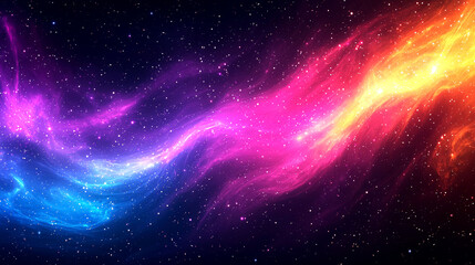 Wall Mural - Cosmic Nebula: A Vibrant Universe of Color and Light