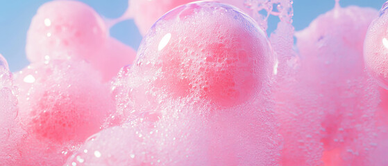 Poster - Texture of chewed bubblegum showing dull pink color and less shine after use