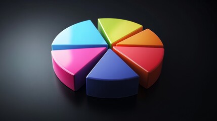 Poster - a d pie chart showcasing market share distribution among various companies, with labeled sections in