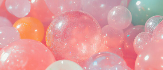Poster - Diverse textured bubblegum with vibrant colors and unique flavors displayed together