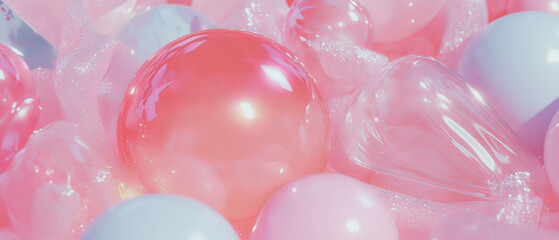 Poster - Exploring the different textures and colors of bubblegum in various forms and consistencies