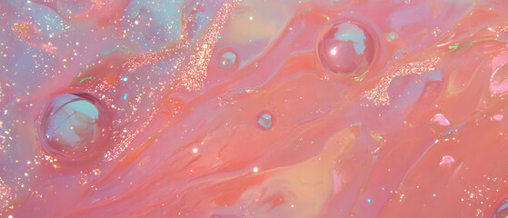 Aufkleber - Colorful bubblegum texture with glitter effect in various hues and shine