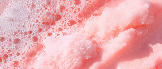 Poster - Colorful and textured bubblegum with natural pastel pink hues and varying shades