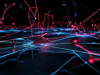 Poster - a dynamic scene of interconnected technology elements, showcasing it sharing and collaborative tools