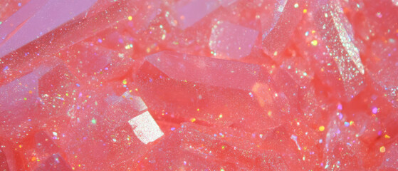 Aufkleber - Vibrant display of chunky pink glitter with sparkling effect in abstract shapes