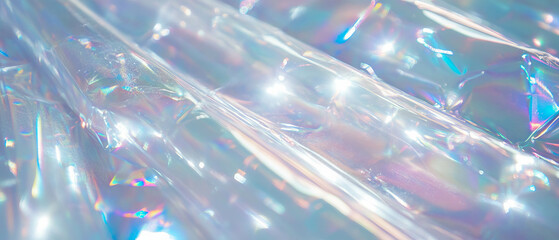 Aufkleber - Glistening texture of clear vinyl with a glossy finish reflecting light