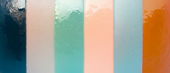 Poster - Vibrant colored frosted glass with diffused light creates a stunning visual experience