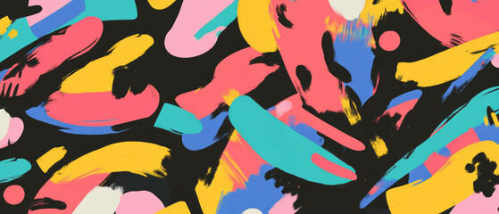 Poster - Bright confetti patterns adding vibrant energy to celebratory backgrounds