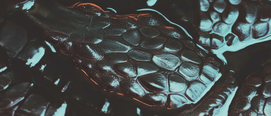 Poster - Exploring the intricate texture and strength of crocodile skin and embossed patterns