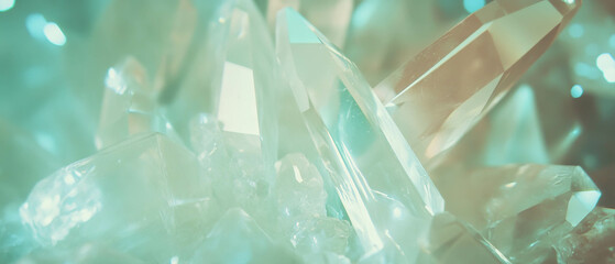 Aufkleber - Exploration of vibrant textures in crystalline structures and geometric shapes