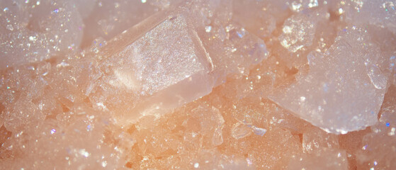 Aufkleber - Granular texture of crystallized sugar with sparkling reflections and unique shapes