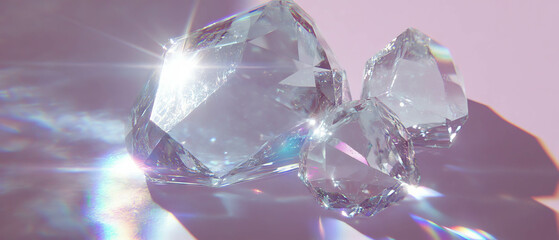 Poster - Discovering the beauty of crystalline structures and geometric shapes in transparent materials