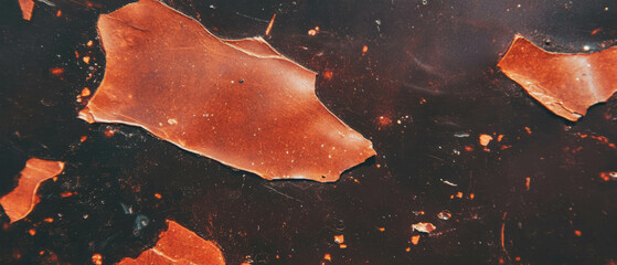 Poster - Beautiful texture of distressed leather with deep creases and glitter accents