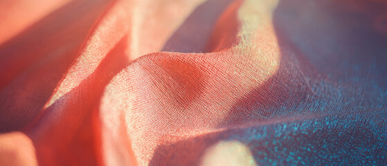 Aufkleber - Exploring the soft texture and matte finish of Eri silk with vibrant colors and light
