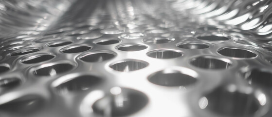 Poster - Intricate etched aluminum showcasing smooth surface and unique patterns