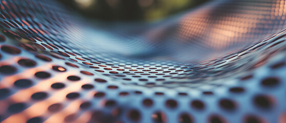 Aufkleber - Expanded aluminum texture showcases lightweight structure and mesh-like pattern in soft light