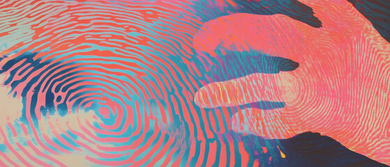Poster - Exploration of vibrant fingerprint art highlighting unique textures and patterns