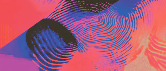 Poster - Unique fingerprint art showcasing vibrant colors and intricate patterns in varying textures