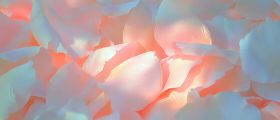 Poster - Delicate petal arrangements with soft pastel colors for serene floral decor