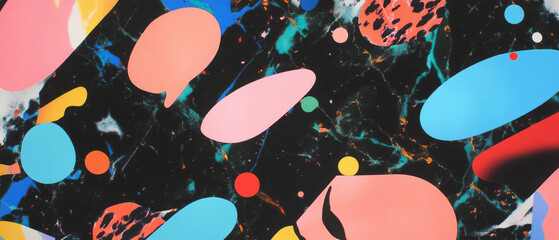 Poster - Bold Formica patterns featuring abstract shapes and vibrant colors for modern design
