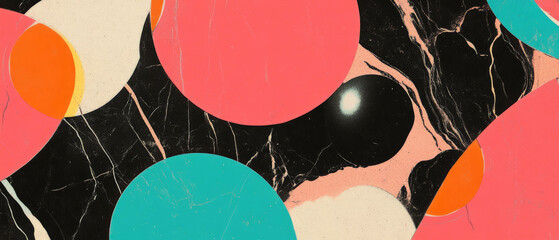 Poster - Bold colors and abstract shapes create dynamic Formica patterns with vivid textures