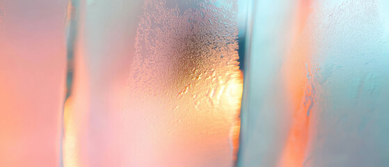 Aufkleber - Frosted glass with vibrant accents and colorful flecks reflecting diffused light