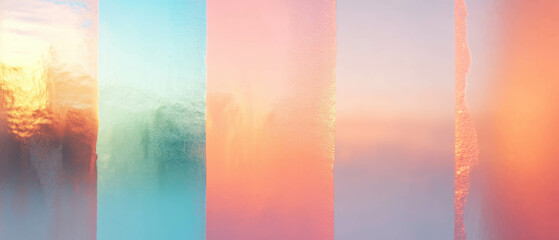 Poster - Frosted glass texture showcasing gradient opacity with smooth transitions and light variations