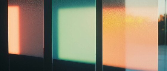 Poster - Exploring the enchanting effects of frost and light on glass textures