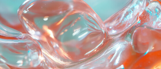 Poster - Exploring the beauty of fused glass with smooth textures and vibrant layered colors