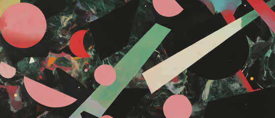 Aufkleber - Exploring the intricate patterns of geometric camouflage with blended shapes and hidden figures