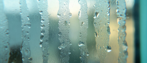 Poster - Enhanced perception of geometric frosted glass with sharp lines and diffused light patterns