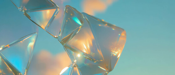 Poster - Exploring the beauty of textured glass windows in varied shapes and transparent designs