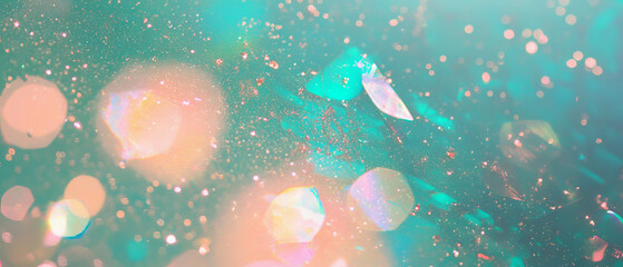 Poster - Exploring the mesmerizing texture of glitter gel with sparkling particles and abstract shapes