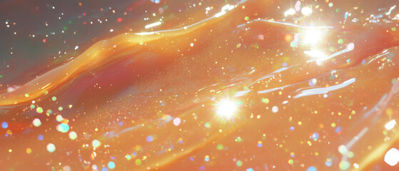 Aufkleber - Exploring the mesmerizing texture of glitter gel with sparkling particles and abstract shapes