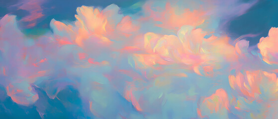 Poster - Vibrant colors and warm light fill the sky during a glorious sunrise at dawn