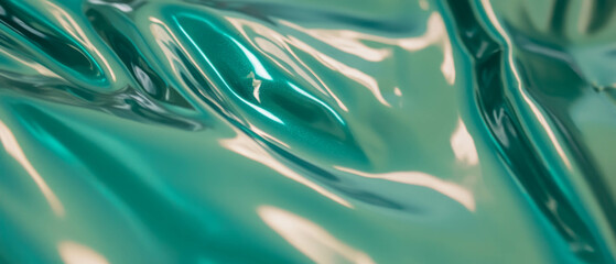 Poster - Varied shades of smooth green paint create a textured visual delight