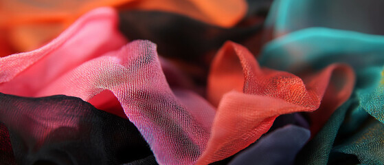 Aufkleber - Unique handmade ribbons showcasing intricate textures and vibrant colors in varied designs