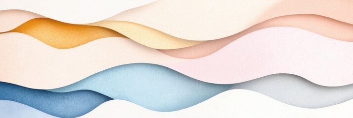 Poster - Textured waves of felt create a playful and colorful layered background inviting creative exploration