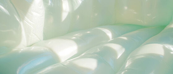 Poster - Smooth texture of an inflatable furniture piece with an air-filled design