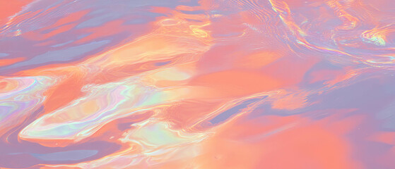 Poster - Iridescent film on glass displaying shifting rainbow colors and smooth texture