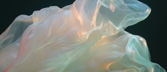 Poster - Exploring the delicate textures and movements of translucent jellyfish in ocean depths