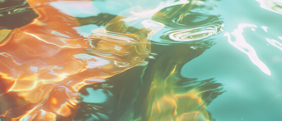 Poster - Kelp seaweed underwater showcasing flexible plates and slippery textures in clear water