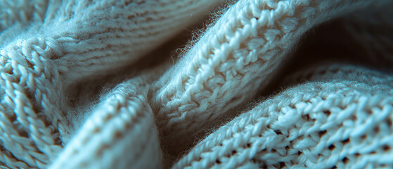 Poster - Soft knitted ribbons showcase intricate texture and flexibility in material