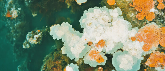 Aufkleber - Exploration of diverse lichen textures showcasing color variations