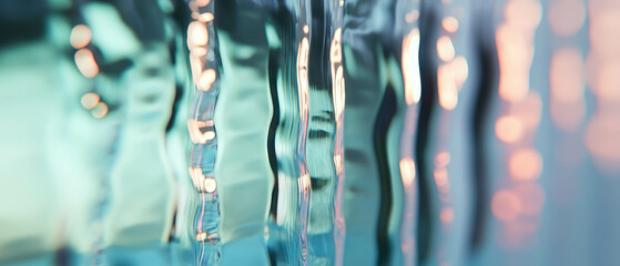 Poster - Soft appearance of matte glass with non-reflective surface reflecting light patterns