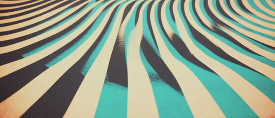 Poster - Exploring geometric patterns through contrasting colors and optical illusions
