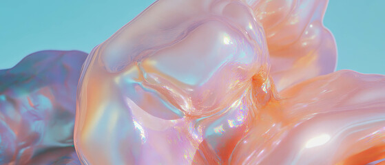 Aufkleber - Exploration of pearly textures showcasing luster and smooth surfaces in vivid colors