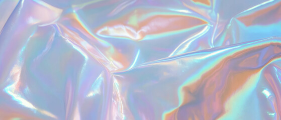 Poster - Discovering the elegant texture and sheen of iridescent pearls on a smooth surface